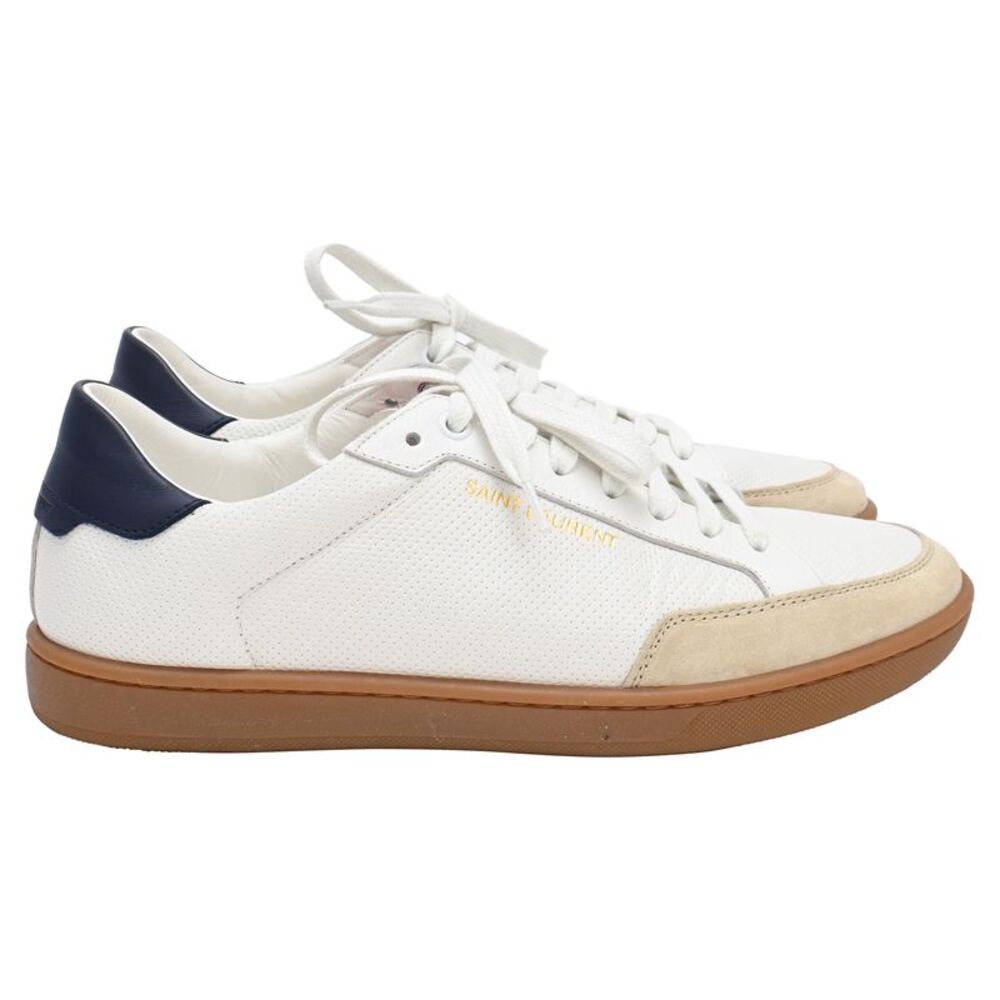 Saint Laurent Court Classic SL/10 Sneakers in White Leather